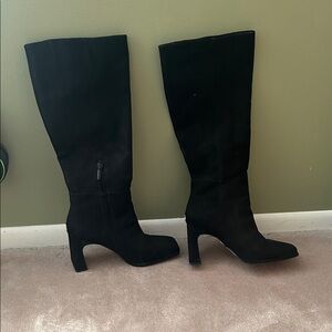 Sam Edelman Classic Suede Black Heeled Boots